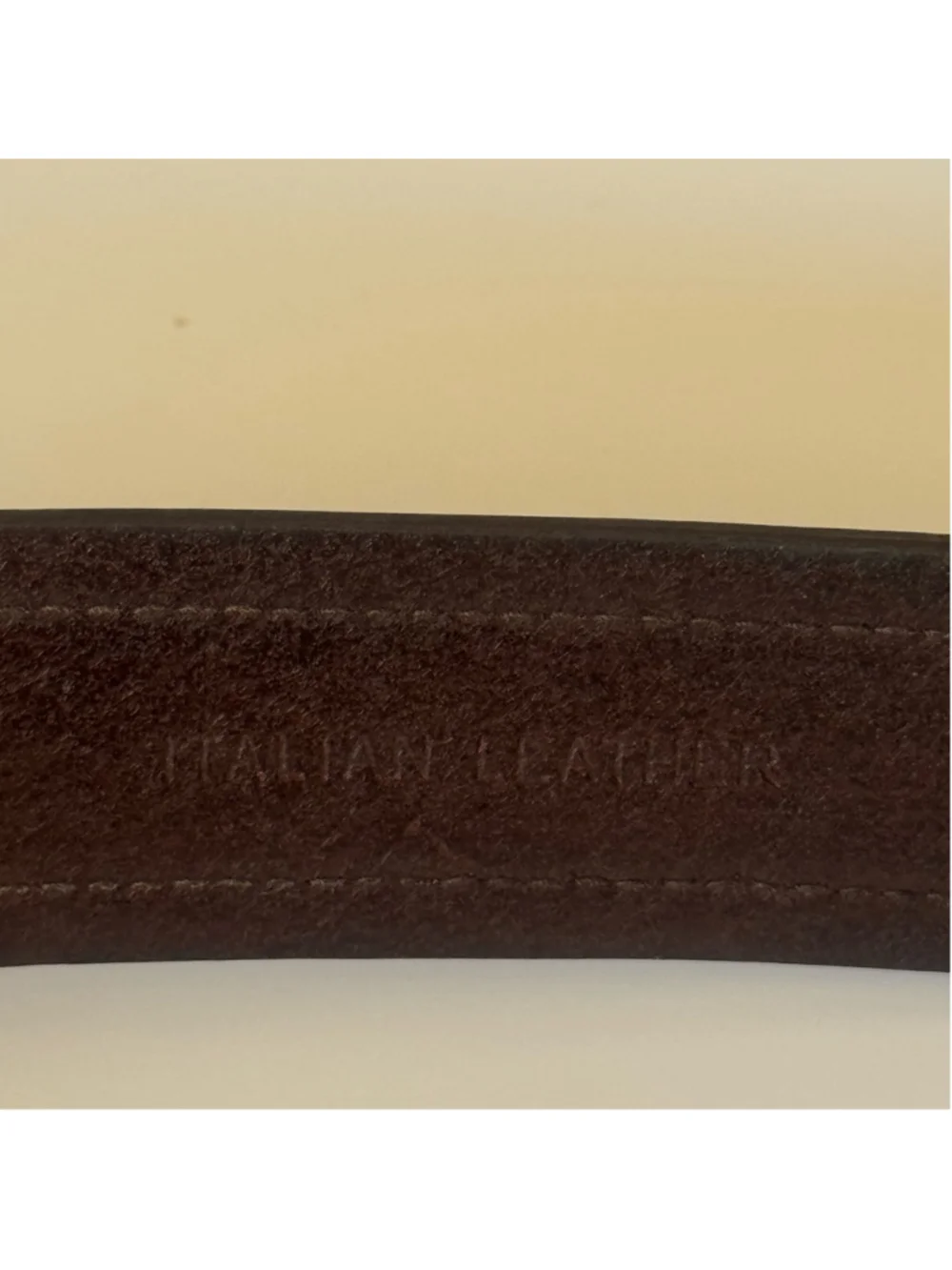 Polo Ralph Lauren Brown Leather Belt Brass Buckle Sz 95/38 Made in Italy Vintage